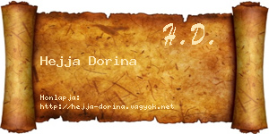 Hejja Dorina névjegykártya