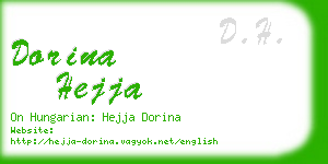 dorina hejja business card